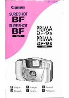 Canon SureShot BF manual. Camera Instructions.